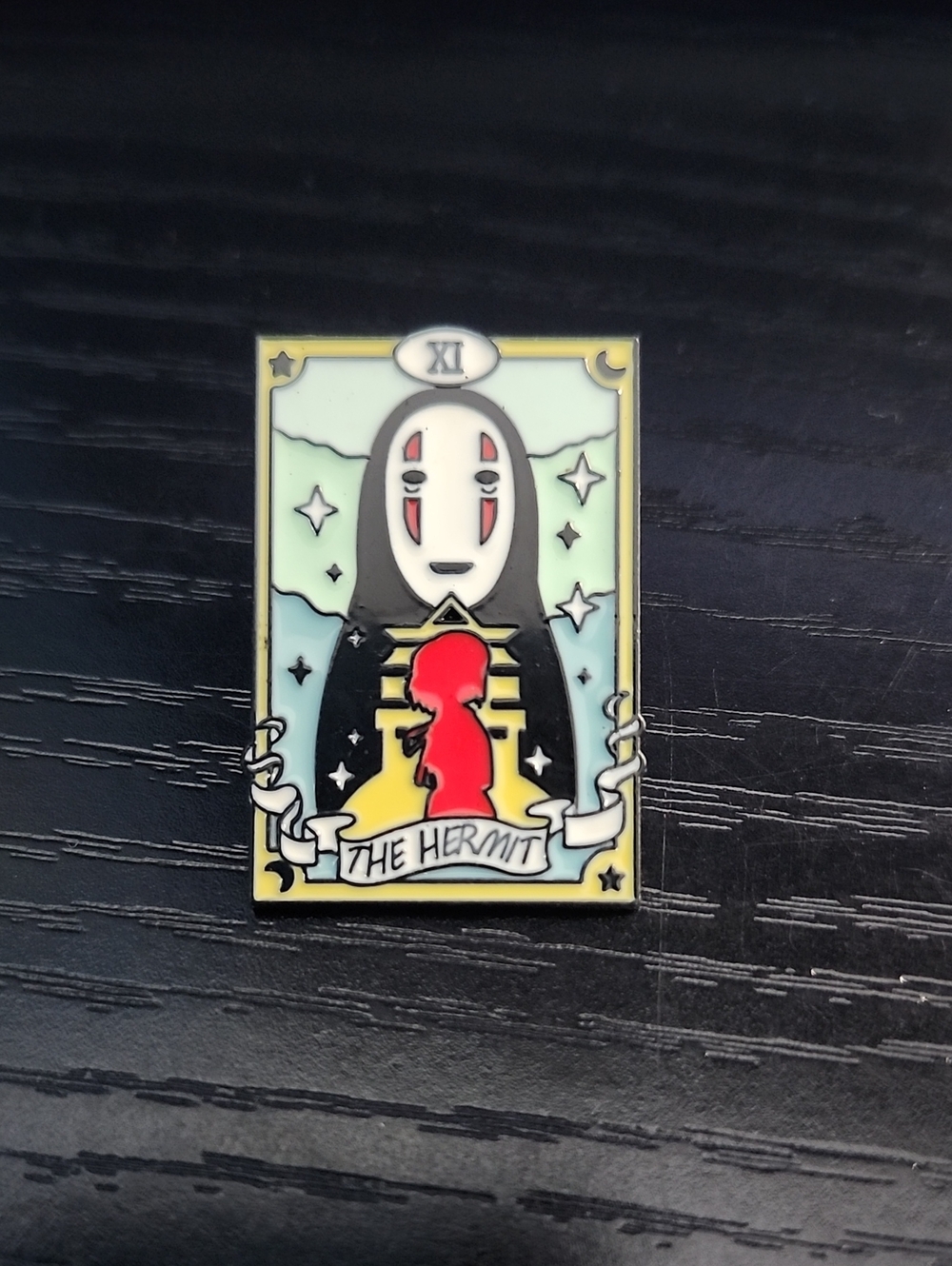 Studio Ghibli "No Face" character from Spirited Away as "The Hermit" Enamel Pin